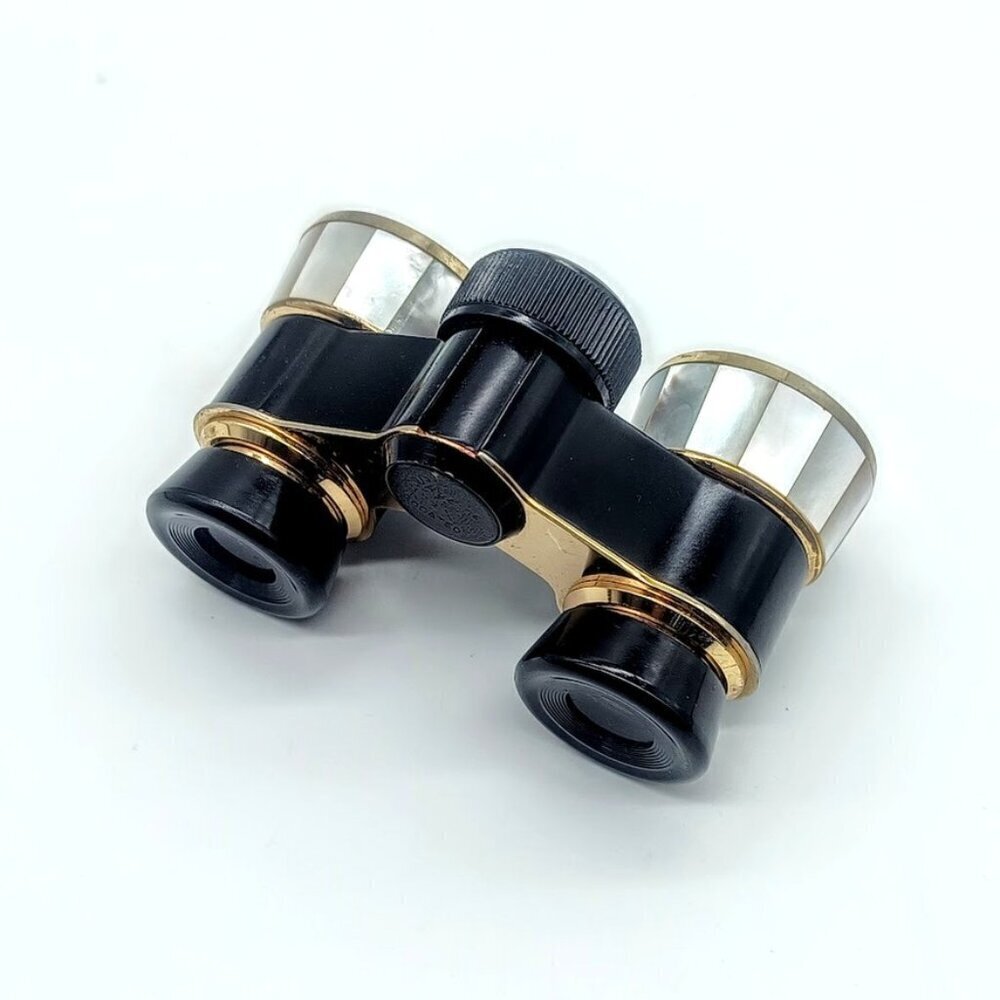 Vintage Skyline 3X Coated Mother of Pearl Opera Glasses